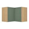 Módulo Balcão Canto L 96x94,5 x 68x56cm 100% MDF Cozinha Provence Robel Hanover/Salvia Matte