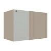 Módulo Balcao de Canto Reto 100cm Direito/Esquerdo 100% MDF Cozinha Provence Robel Fendi/Branco Matte