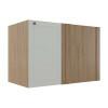 Módulo Balcao de Canto Reto 100cm Direito/Esquerdo 100% MDF Cozinha Provence Robel Hanover/Branco Matte