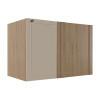 Módulo Balcao de Canto Reto 100cm Direito/Esquerdo 100% MDF Cozinha Provence Robel Hanover/Fendi Matte
