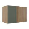 Módulo Balcao de Canto Reto 100cm Direito/Esquerdo 100% MDF Cozinha Provence Robel Hanover/Salvia Matte