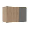 Módulo Balcao De Canto Reto 100cm Direito 100% MDF Cozinha Modulada Gold Robel Hanover/Cinza