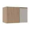 Módulo Balcao De Canto Reto 100cm Direito 100% MDF Cozinha Modulada Gold Robel Hanover/Fendi