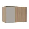 Módulo Balcao De Canto Reto 100cm Esquerdo 100% MDF Cozinha Modulada Gold Robel Hanover/Fendi
