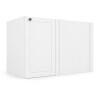 Módulo Balcão Canto Reto 100x68x56cm Direito/Esquerdo 100% MDF Cozinha Provence Robel Branco/Branco Matte