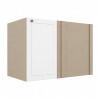 Módulo Balcão Canto Reto 100x68x56cm Direito/Esquerdo 100% MDF Cozinha Provence Robel Fendi/Branco Matte