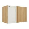 Módulo Balcão Canto Reto 100x68x56cm Direito/Esquerdo 100% MDF Cozinha Provence Robel Hanover/Off White Matte