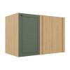 Módulo Balcão Canto Reto 100x68x56cm Direito/Esquerdo 100% MDF Cozinha Provence Robel Hanover/Salvia Matte
