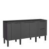 Balcão Buffet Cozinha Sala de Jantar com Tampo 180cm Cisne Cozimax Preto