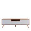 Rack Retro 183cm Para TV 50 Polegadas River 1.83 Lukaliam Jequitiba/Off White