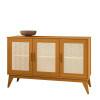 Buffet Sala Jantar Ratan 3 Portas 130cm Andorra EDN Cedro