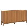 Buffet Balcão 170cm com 4 Portas Pés de Madeira Elegance Lukaliam Jequitiba