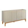Buffet Balcão 160cm Sala com 4 Portas Flip 1.6 Patrimar Off White