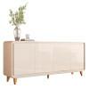 Buffet Sala Jantar 180cm 4 Portas Cantos Arredondado Liv 1.8 EDN Off White