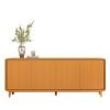 Buffet Sala Jantar 218cm 4 Portas Cantos Arredondado Liv 2.2 EDN Cedro