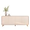 Buffet Sala Jantar 218cm 4 Portas Cantos Arredondado Liv 2.2 EDN Off White