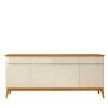 Buffet 190cm Sala Jantar 4 Portas 4 Gavetas Magnum EDN Off White/Cedro