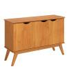 Buffet Aparador 122cm 3 Portas Pés Madeira Prism 1.2 Patrimar Cinamomo