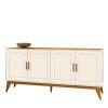 Buffet Sala Jantar 172cm Vintage Provençal 4 Portas Sierra 1.7 EDN Off White/Cedro