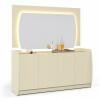 Buffet Com Espelho Sala Jantar Sublime 1.6 Gelius Off White/Naturale