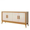 Buffet Sala Jantar 160cm 4 Portas Union EDN Off White/Cedro
