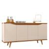 Buffet Balcão 1.6 Sala de Jantar 4 Portas Grace Casa D Off White/Cedro
