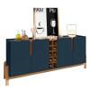 Buffet Balcão Sala de Jantar 4 Portas Adega Lizz 1.9 Casa D Azul/Cedro