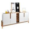 Buffet Balcão Sala de Jantar 4 Portas Adega Lizz 1.9 Casa D Branco/Cedro