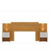 Cabeceira Com LED Casal / Queen Bahamas Mirarack Cedro/Off White