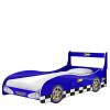 Cama de Solteiro Carro Rally Para Colchão de 88cm Gelius Azul