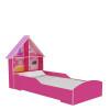 Cama Solteiro Menina Casinha Para Colchão de 88cm Gelius Pink Plock