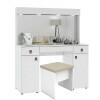 Penteadeira Camarim Lady com Banqueta Mirarack Branco