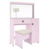 Penteadeira Camarim Lola com Banqueta Mirarack Rosa