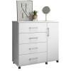 Cômoda Pequena 103cm Com Sapateira 4 Gavetas Belle Lukaliam Branco