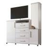 Cômoda Grande Com Espelho Giratório 163cm Copacabana Lukaliam Branco