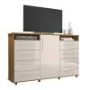 Cômoda Grande Organizadora 8G Ipanema Lukaliam Amêndoa/Off White