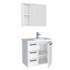 Conjunto Para Banheiro Aço Gabinete com Espelho Ameixa 60 Cozimax Branco