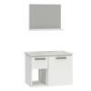Conjunto Para Banheiro Aço Gabinete com Espelho Açai 60 Cozimax Branco