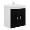 Gabinete Para Banheiro Madeira Ficus 50 Cozimax Branco/Preto