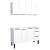 Cozinha Completa Gabinete Para Pia 140cm e Armário Aéreo Júpiter Cozimax Branco