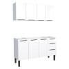 Cozinha Completa Gabinete Para Pia 150cm e Armário Aéreo Júpiter Cozimax Branco