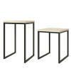 Conjunto de Mesas Lateral e Apoio Para Sala 40x40 Iron EAX Móveis Off White