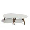 Conjunto de Mesa de Centro Redonda Classic Imcal Branco