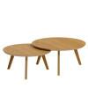 Conjunto Com 2 Mesas de Centro Redonda Classic Imcal Nature