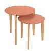 Conjunto de Mesa Lateral Florida 50cm e 60cm Lukaliam Luanda/Freijo