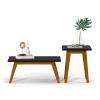 Conjunto Mesa Lateral e Mesa de Centro Prism Patrimar Preto