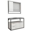 Conjunto Para Banheiro Madeira Apoema 80 Cozimax Branco/Calcare