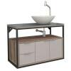 Gabinete Para Banheiro Apoema 80 com Cuba Cuia Cozimax Nudi/Tamarindo