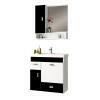 Conjunto Para Banheiro Madeira Orquídea 60 Cozimax Branco/Preto