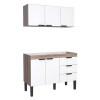 Cozinha Completa Gabinete e Armário Aéreo Flamingo 120 Cozimax Branco/Tamarindo